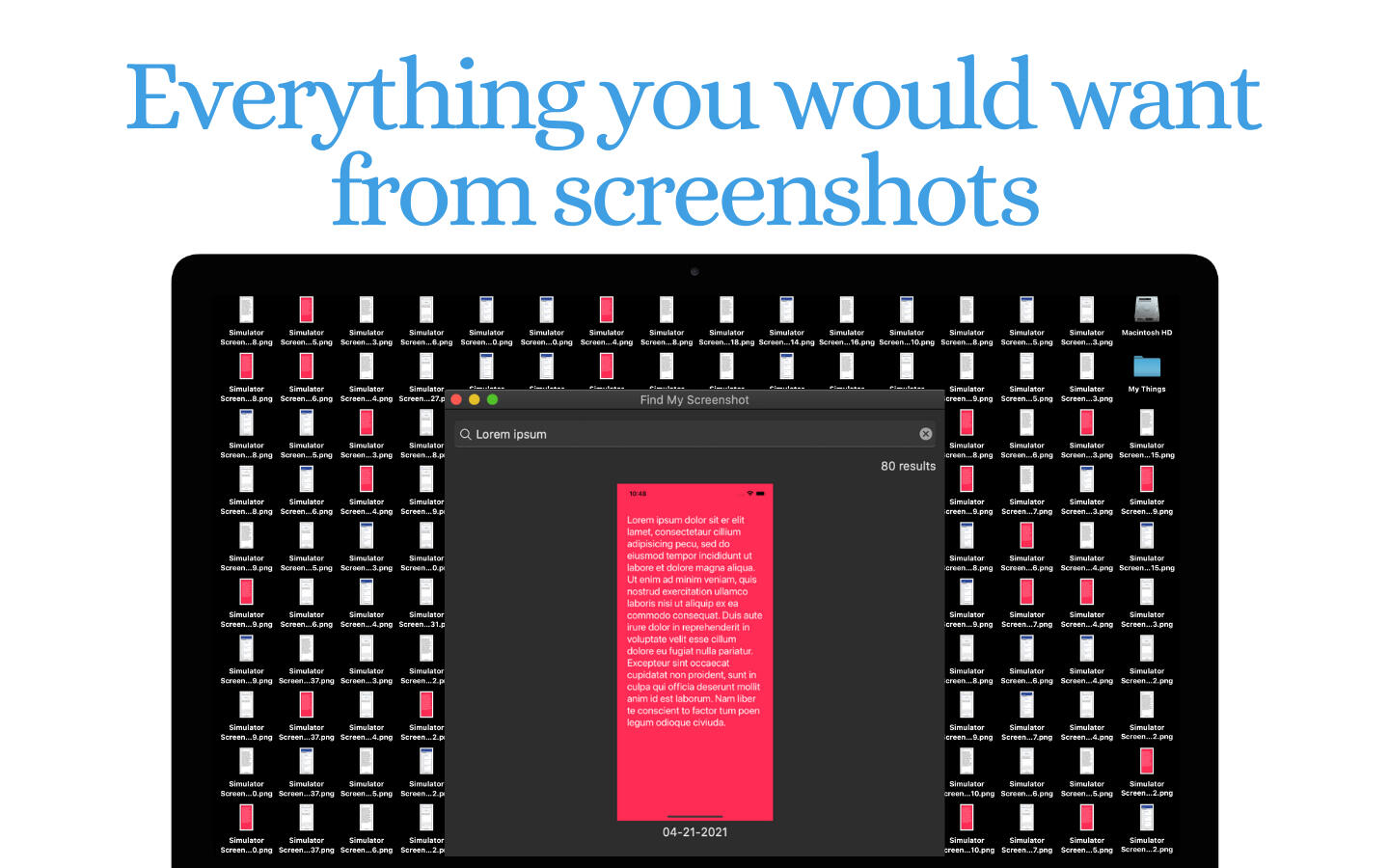 Everything you would want from screenshots